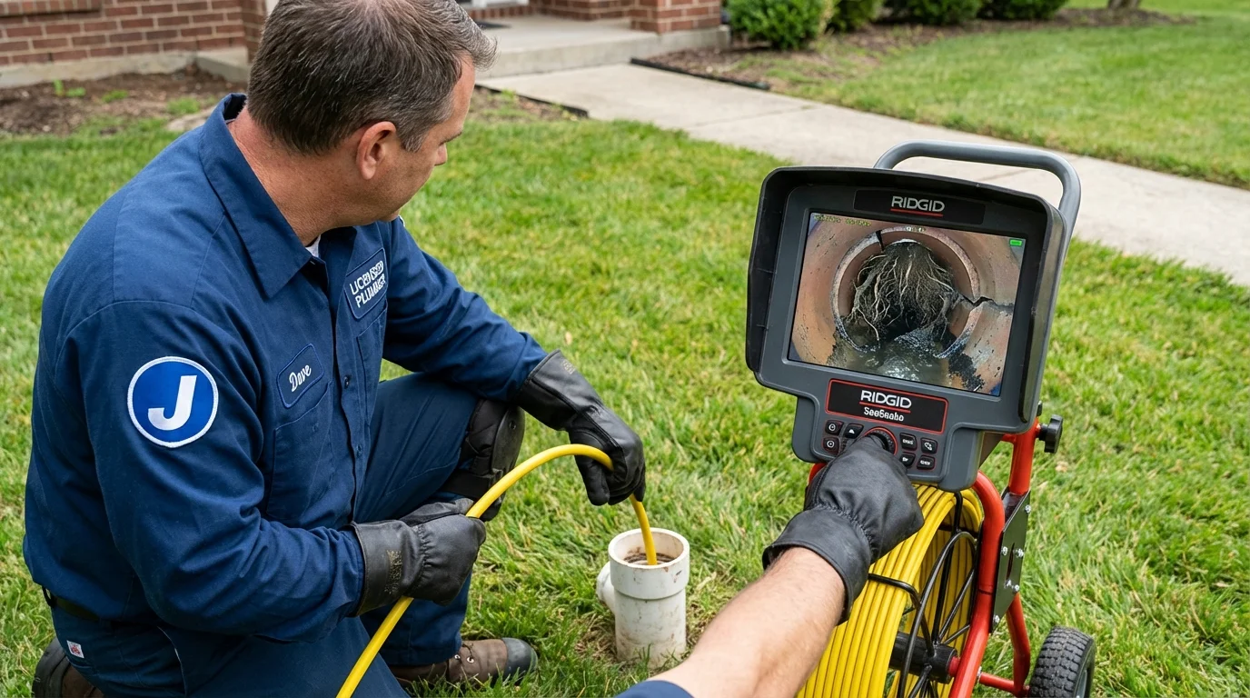 Sewer camera inspection being performed by Johns Plumbing LLC in Guayama